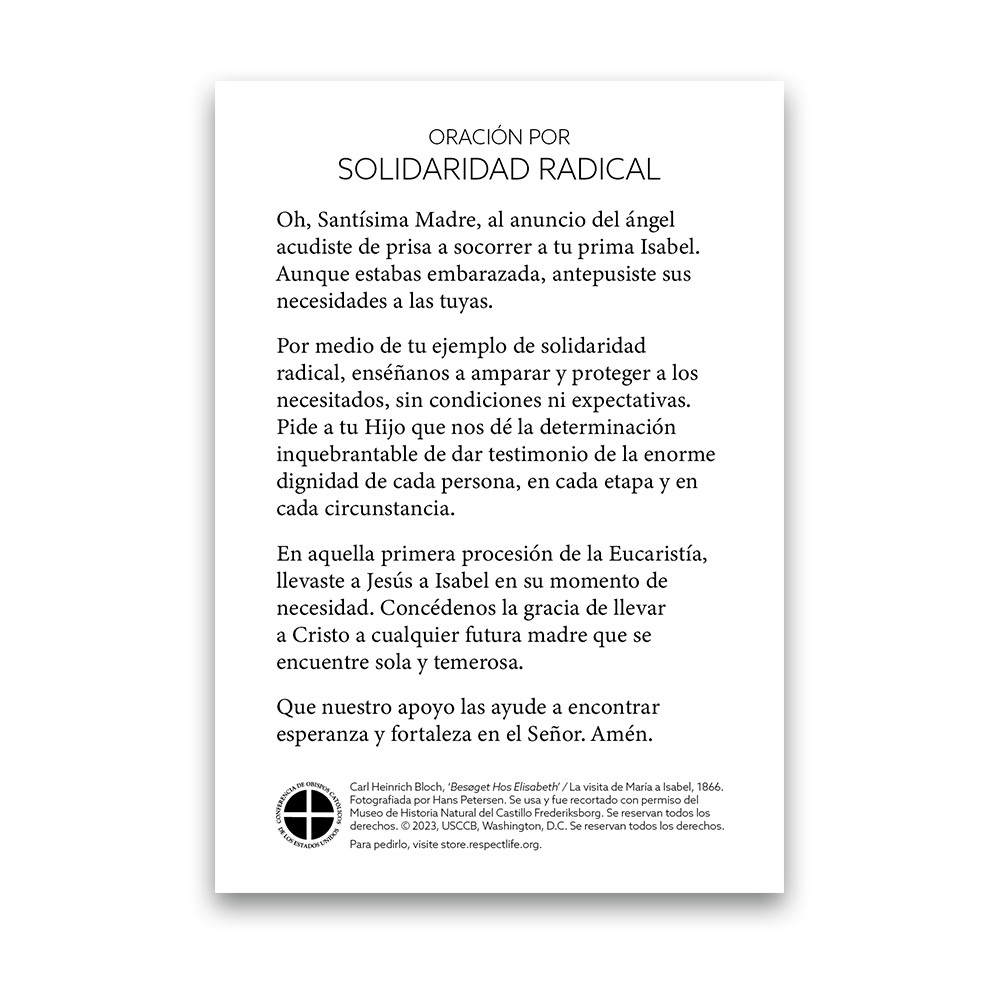 Oración por solidaridad radical (Prayer for Radical Solidarity)
