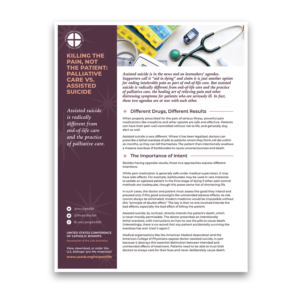 Killing the Pain, Not the Patient: Palliative Care vs. Assisted Suicide