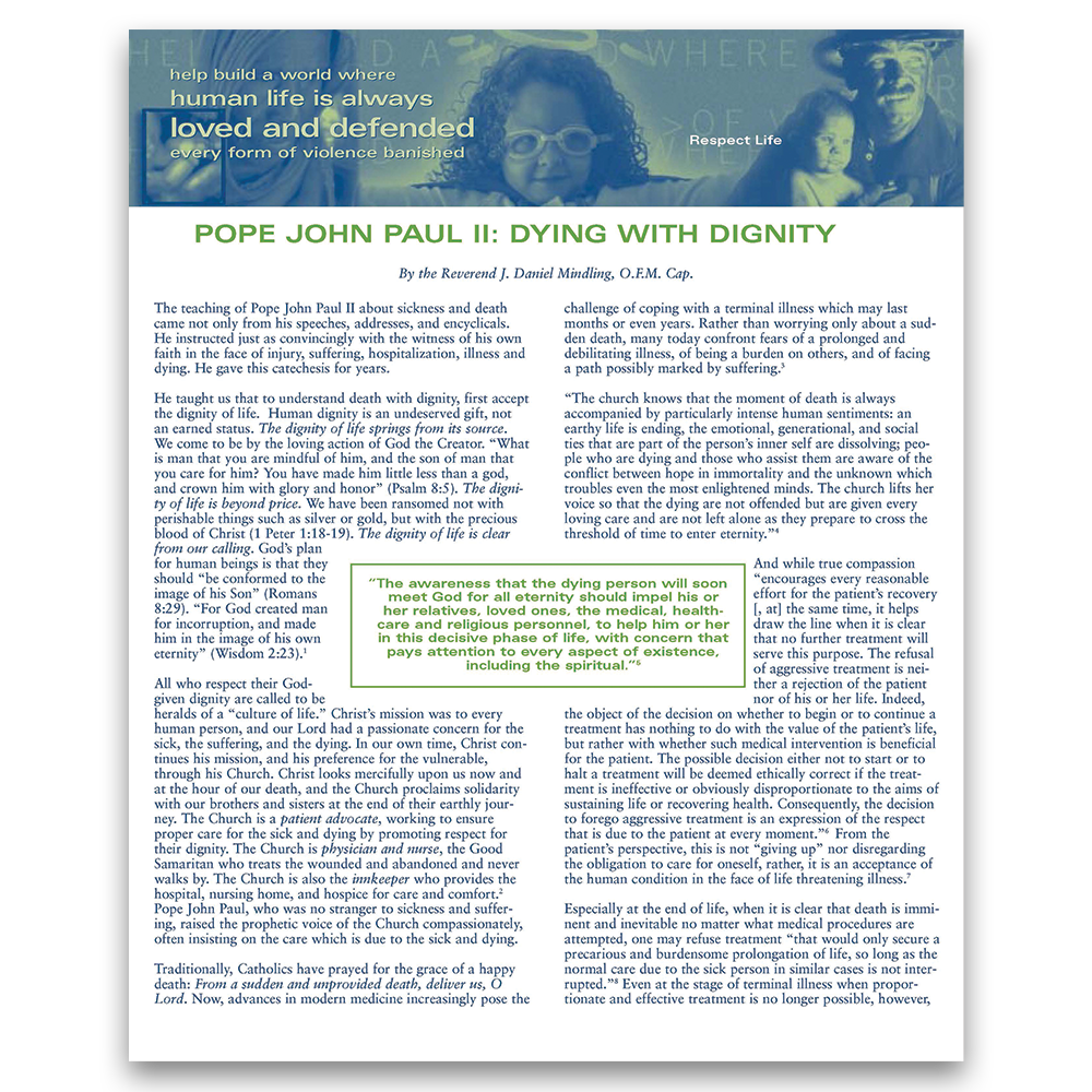 Pope John Paul II: Dying with Dignity