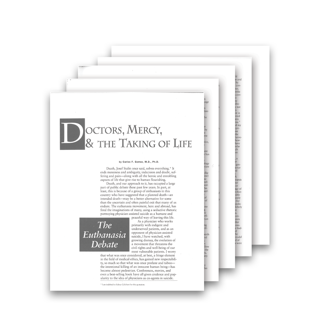 Doctors, Mercy, and the Taking of Life: The Euthanasia Debate