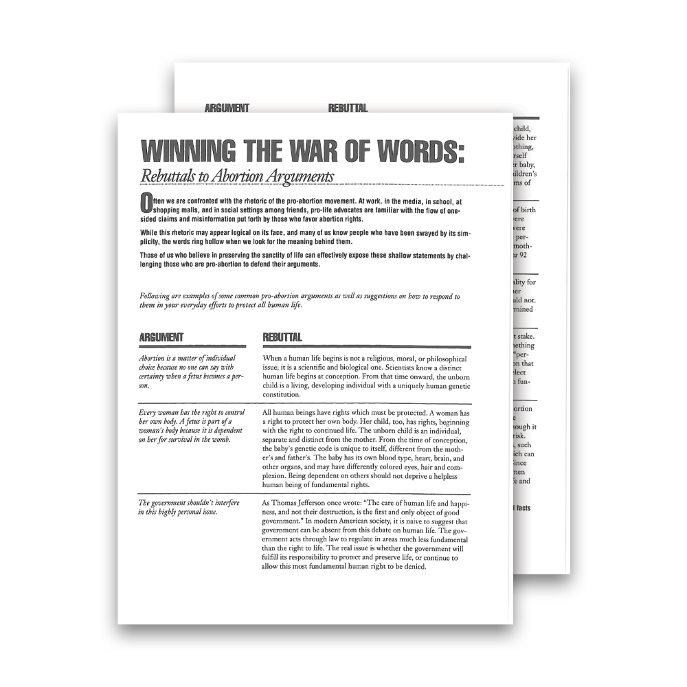 Winning the War of Words: Rebuttals to Abortion Arguments