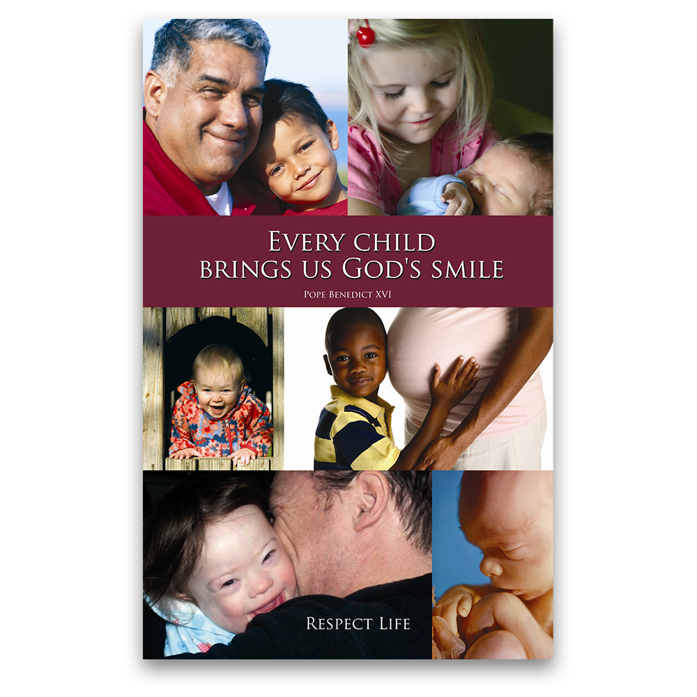 Every Child Brings Us God's Smile Poster (Bilingual, Flat)