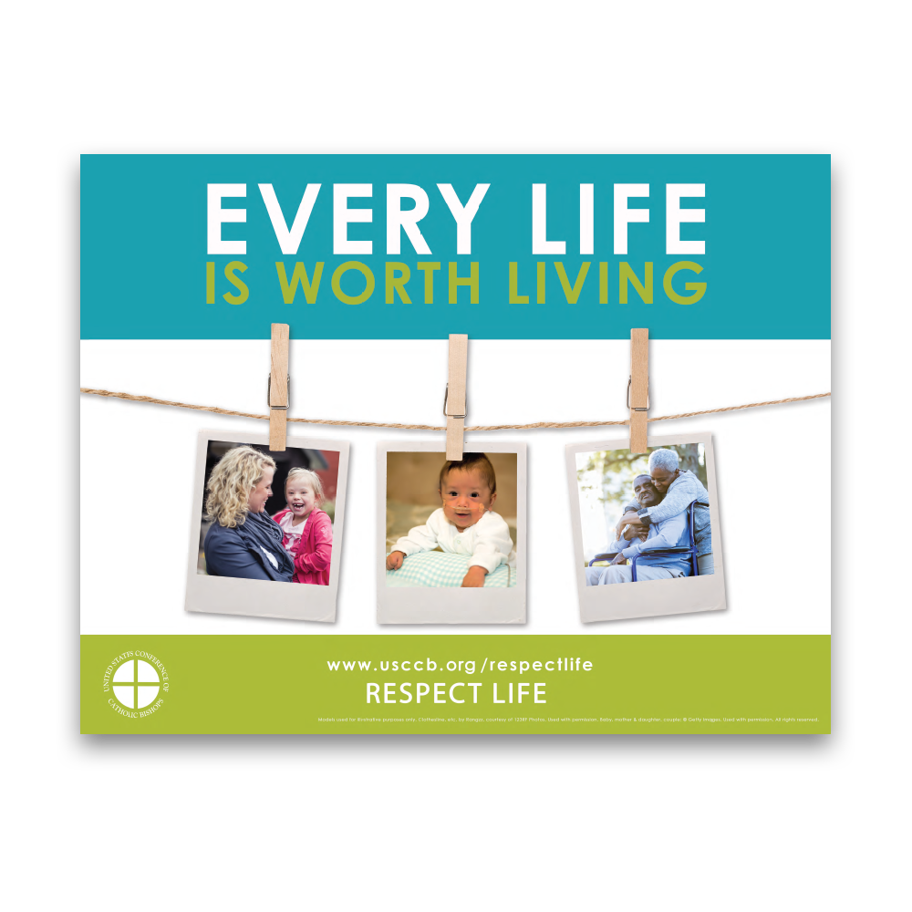 Every Life is Worth Living Poster (Bilingual, Flat)